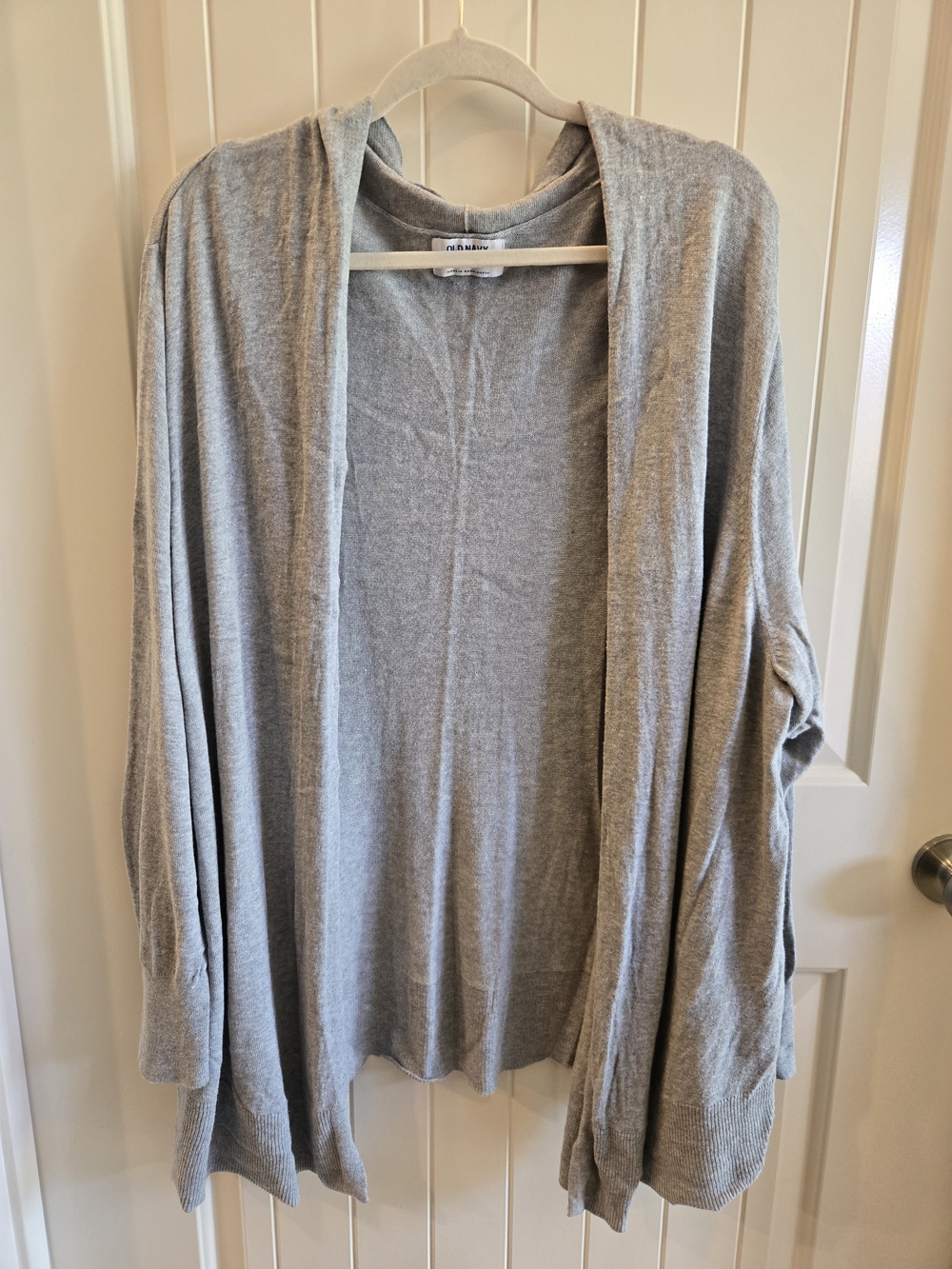 Old Navy Light Gray Open-Front Draped Cardigan Size 4x